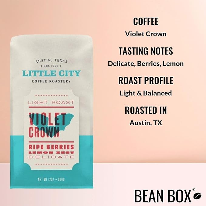 Bean Box Austin Coffee Sampler, 2-Pack - Roasted by Little City Roasters, Gourmet Arabica Coffee