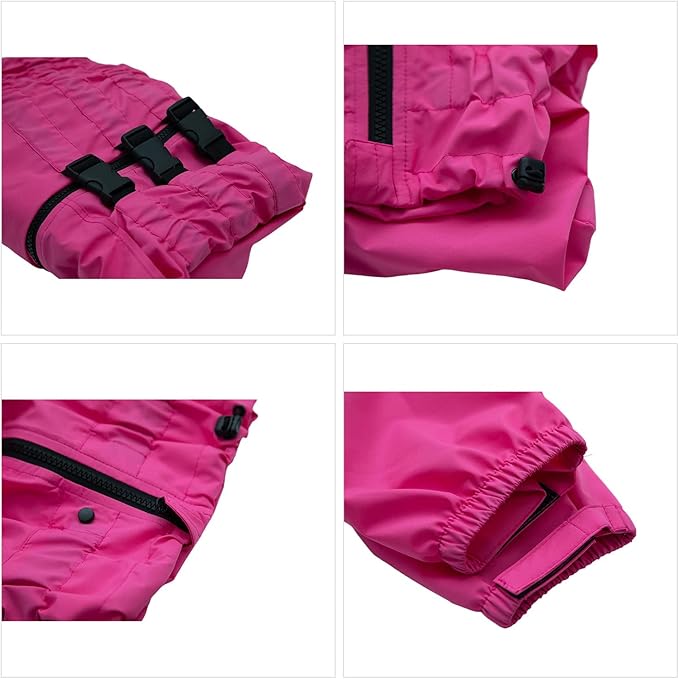 Dogs Waterproof Jacket, Lightweight Waterproof Jacket Reflective Safety Dog Raincoat Windproof