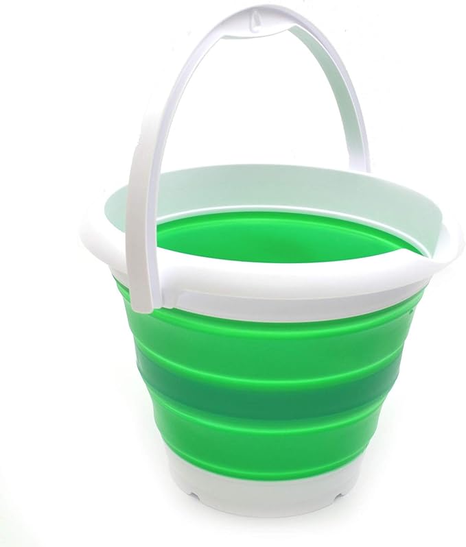 SAMMART 5L / 1.32 Gallon Collapsible Plastic Bucket - Foldable Round Tub - Portable Fishing Water