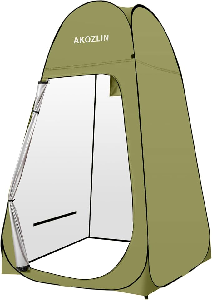 AKOZLIN Portable Pop Up Shower Tent Instant Privacy Dressing Changing Tent Outdoor Shower Room Camp