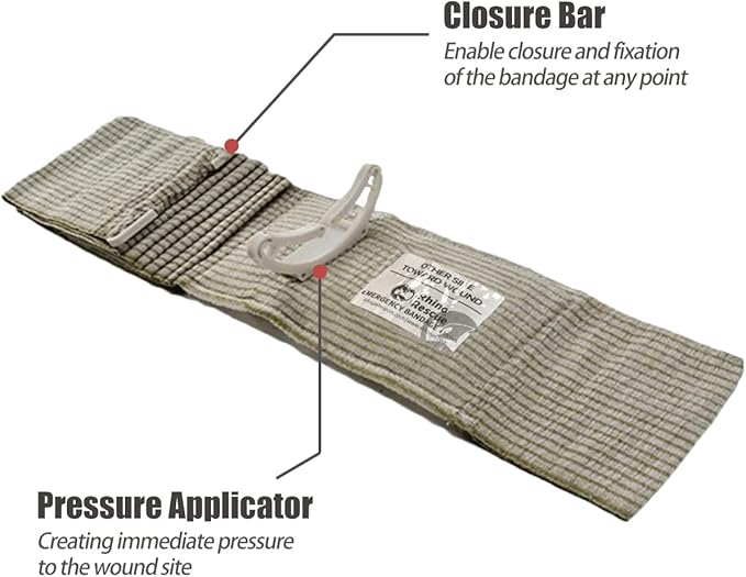 RHINO RESCUE 6" Emergency Compression Bandage Strile Trauma Wound Dressing Israeli First Aid Kit