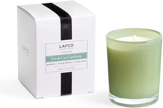 LAFCO New York Votive Candle, Fresh Cut Gardenia - 1.9 oz - 20-Hour Burn Time - Reusable Glass
