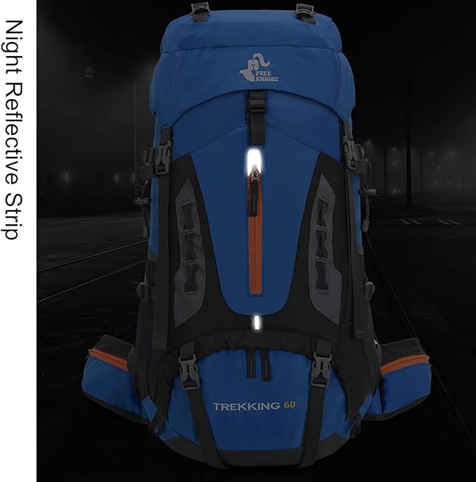 Bseash 60L Hiking Camping Backpack with Rain Cover, Waterproof Large Capacity Outdoor Sport Travel