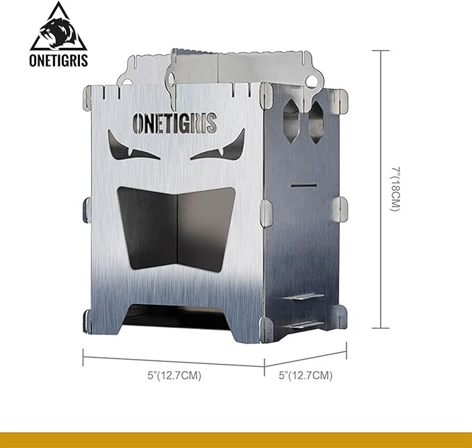 OneTigris Camping Backpacking Stove Portable Foldable Burning Wood Stove for Outdoor Hiking Picnic