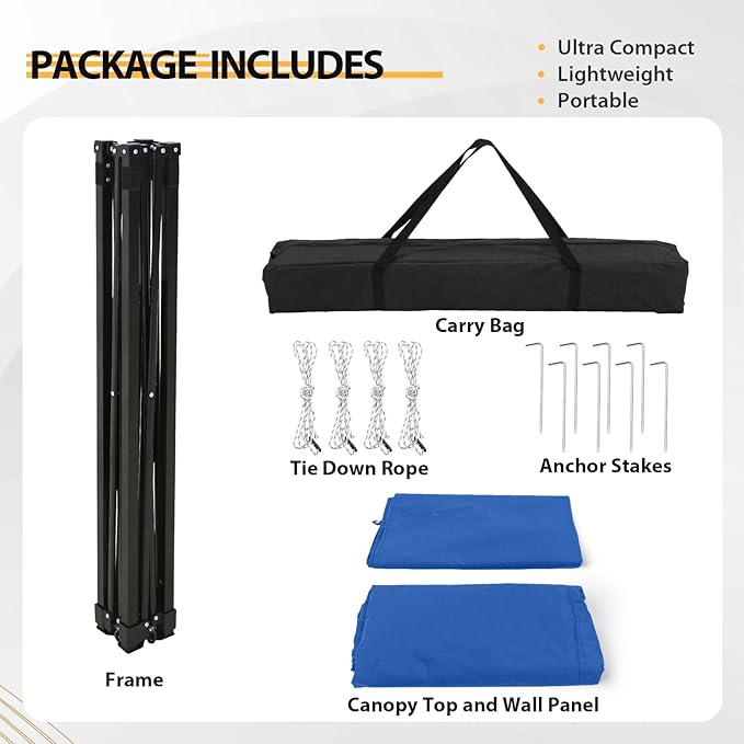 EAGLE PEAK Flex Compact 4x4 Pop-up Canopy Changing Room, Portable Privacy Dressing Room for Indoor