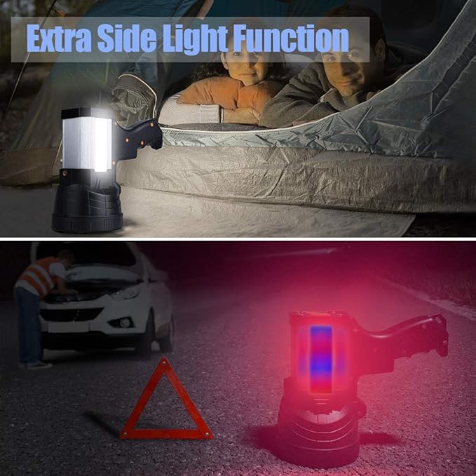 YIERBLUE Rechargeable Spotlight, Super Bright 99,000 High Lumen LED Handheld Spotlight Long Lasting