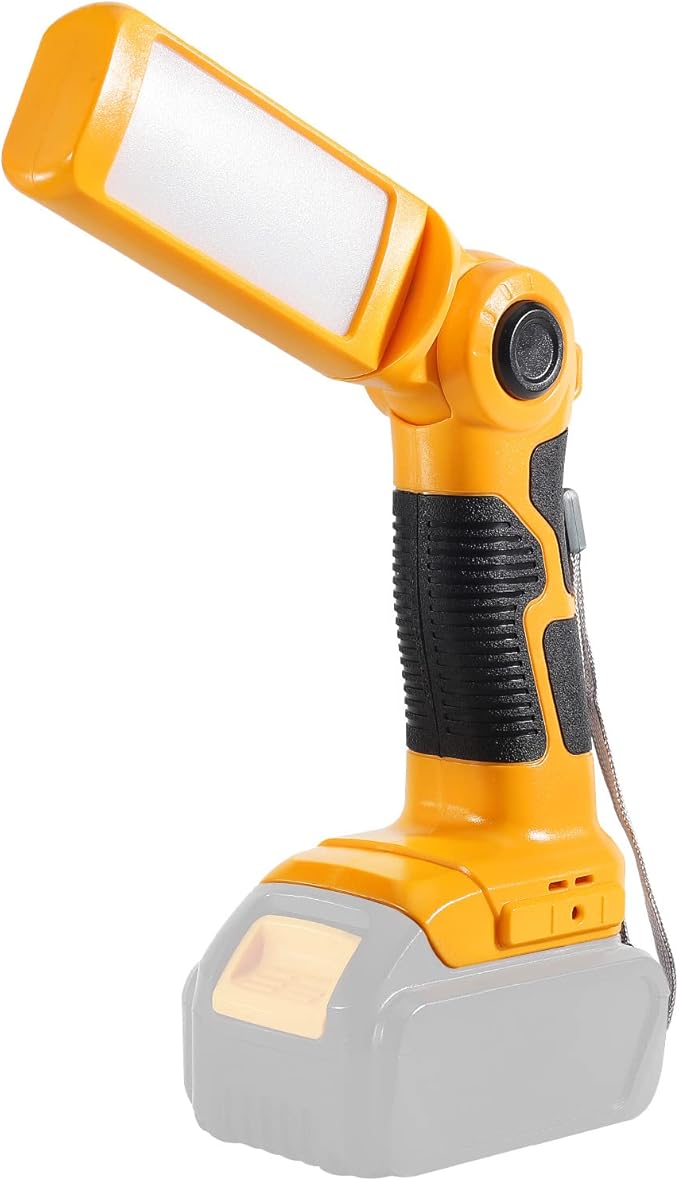 YEX-BUR Led Work Light for Dewalt 20v Battery, 12W 1000LM Cordless Handheld Spotlight with USB Port