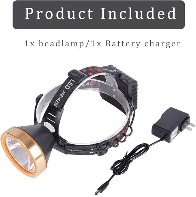 Super Bright Rechargeable Coon Hunting Headlamp, LED Spotlight Head Torch with Power Supply