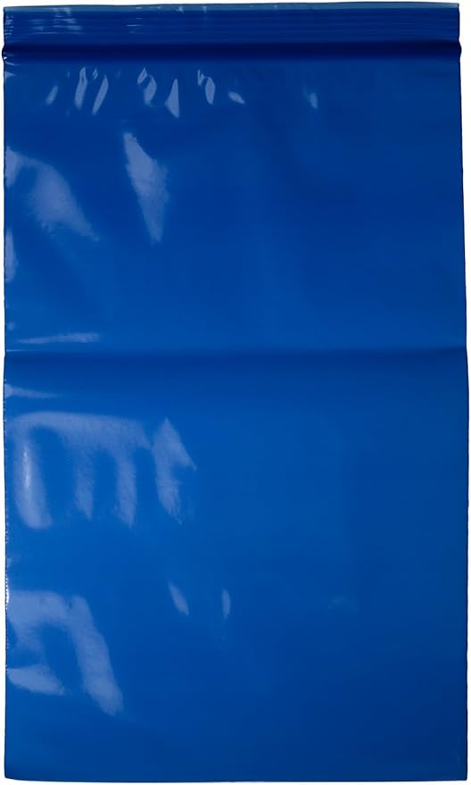 uGems 5" x 8" Blue 100 Resealable Plastic Bags Durable Storage for Crafts, Tools, Office Supplies