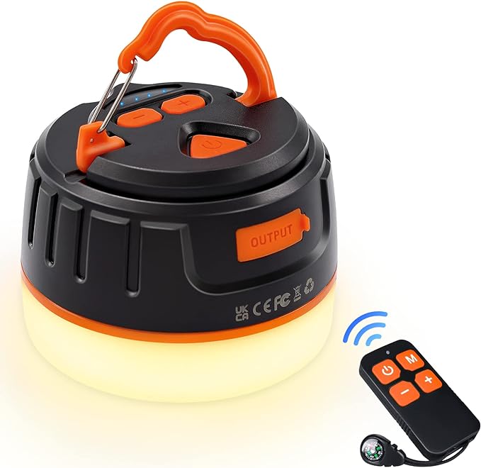 Sinvitron LED Camping Lantern Rechargeable with Remote Control - 1000LM 150H Runtime Tent Light