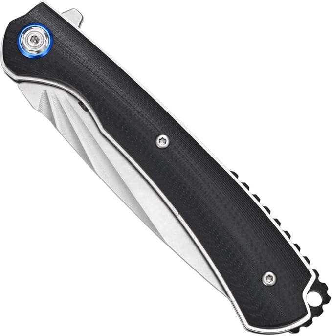 Sitivien ST144 Folding Knife,14C28N Steel Blade,G10 Handle Pocket Knife for Outdoor EDC