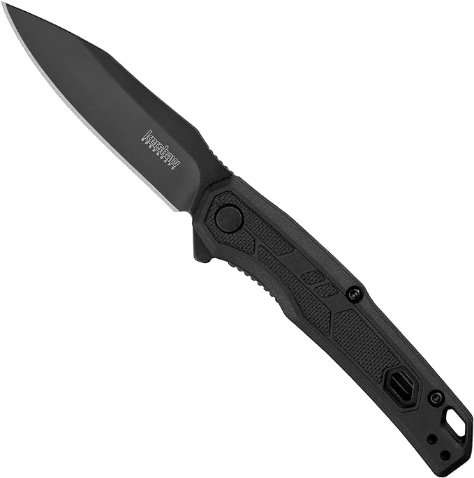 Kershaw Appa Folding Tactical Pocket Knife, SpeedSafe Opening, 2.75 inch Black Blade and Handle