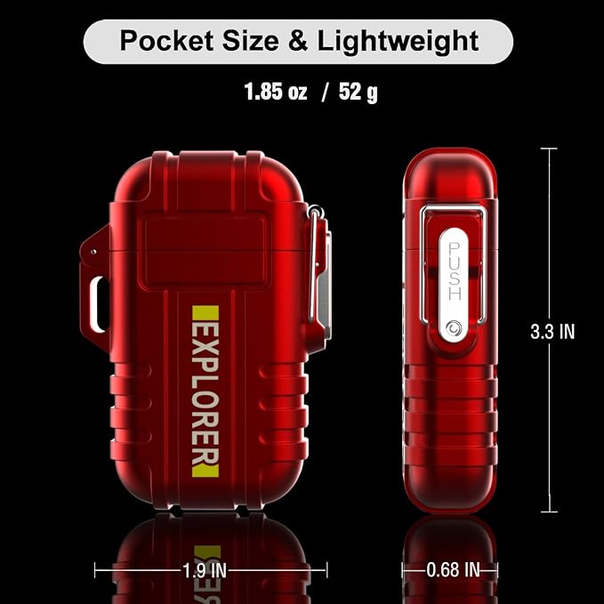 Waterproof Butane Torch Lighter Refillable Windproof Jet Flame Lighters for Fireplace Fireworks