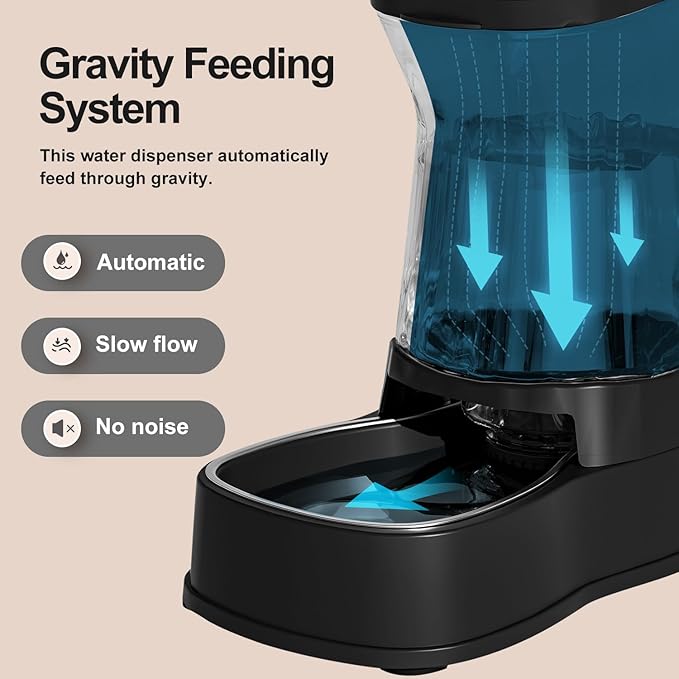 Gardner Pet Automatic Dog Water Dispenser Gravity Stainless Steel Water Waterer Feeder, 100%