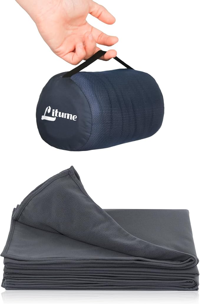 Travel Camping Blanket Lightweight and Breathable, 67 x 48 in Soft Airplane Flight Blanket for