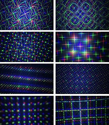 LedMall Motion 8 Patterns in 1 Red, Green, and Blue Outdoor Christmas Laser Lights Projector with