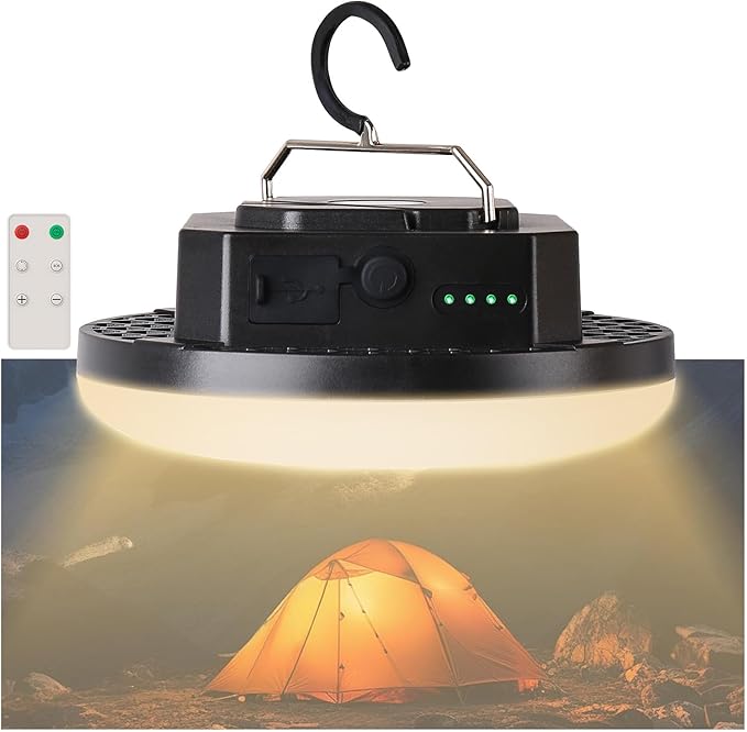 Camping Lantern 10500mAh Rechargeable Battery, 32W Ultra Bright LED Hanging Light with 3 Modes