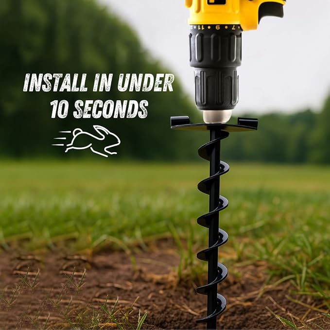 Ground Anchors Low Profile, 4 Pack Heavy Duty, Ground Anchors Screw in, Swing Set Anchors