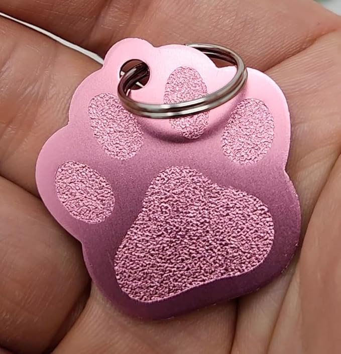 Dr. Fremont's Custom Pet Tag | Large, Paw | Many Colors & Shapes | Strong Anodized Aluminum | Made