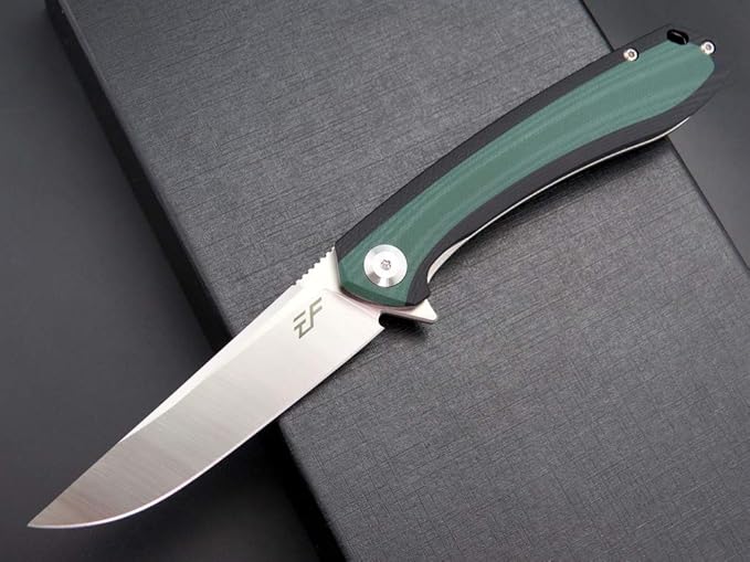 Eafengrow EF947 EDC D2 Folding Knife, G10 Handle Ball Bearing Folder with Locking Liner EDC Flipper