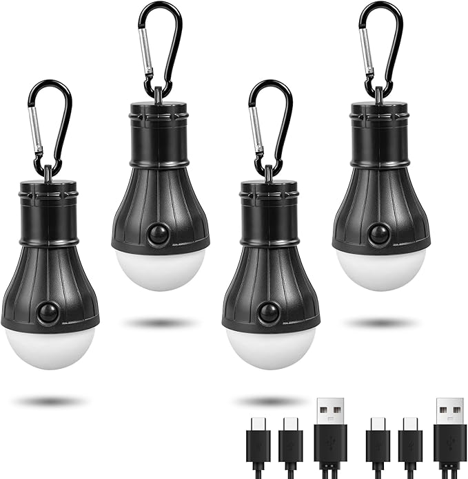 Led Camping Lantern USB Rechargeable,Outdoor Tent Lights for Camping Hanging,Kids with Clip Hook