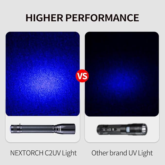 NEXTORCH 405nm uv Light UV Led Blacklight Flashlights Detector Ultraviolet Pocket-Size LED Torch