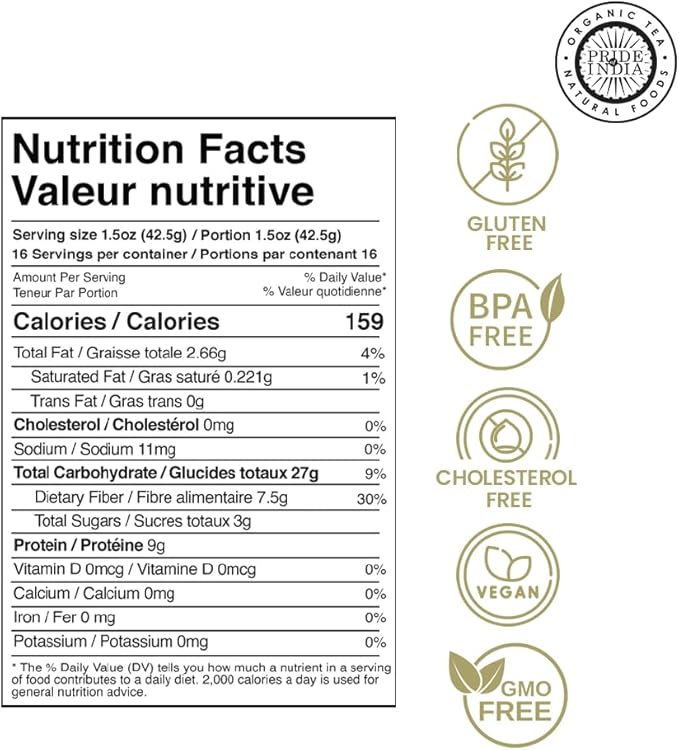 Pride of India | Indian Split Yellow Chickpea Lentils 1.5 Pound (680.38 gm) Jar | Protein & Fiber