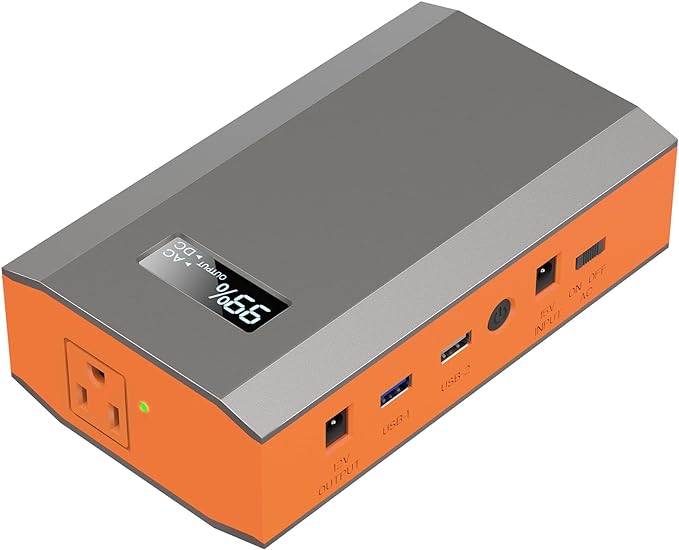 Portable Power Bank with AC Outlet, 65W 110V Portable Laptop Charger Battery Bank 24000mAh External