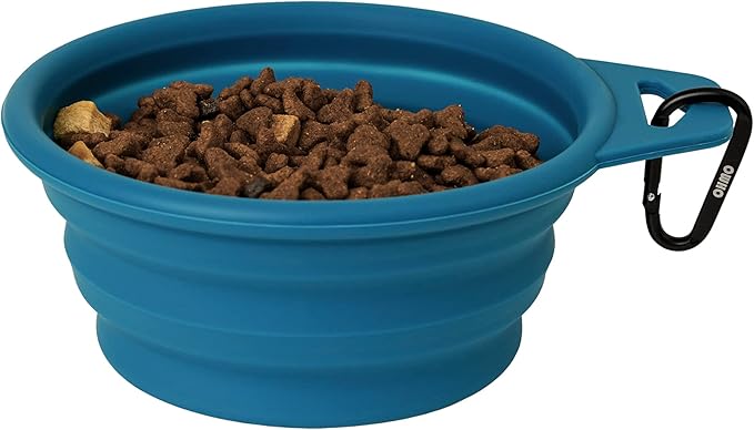OHMO Large Collapsible Dog Bowls, (2 Pack 27oz/800ml) Premium Silicone Portable Travel Water Food