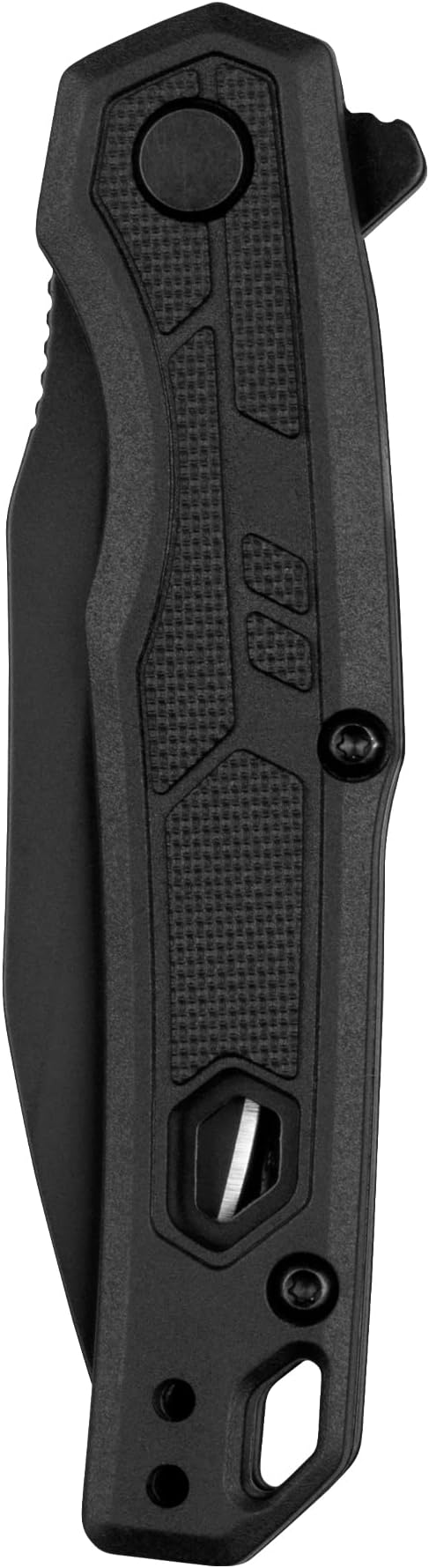 Kershaw Appa Folding Tactical Pocket Knife, SpeedSafe Opening, 2.75 inch Black Blade and Handle