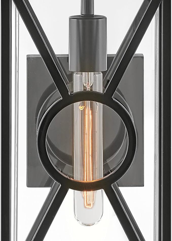 Hinkley Brixton Medium Wall Mount Outdoor Lantern - Rust & Corrosion Resistant, Clear Mitered