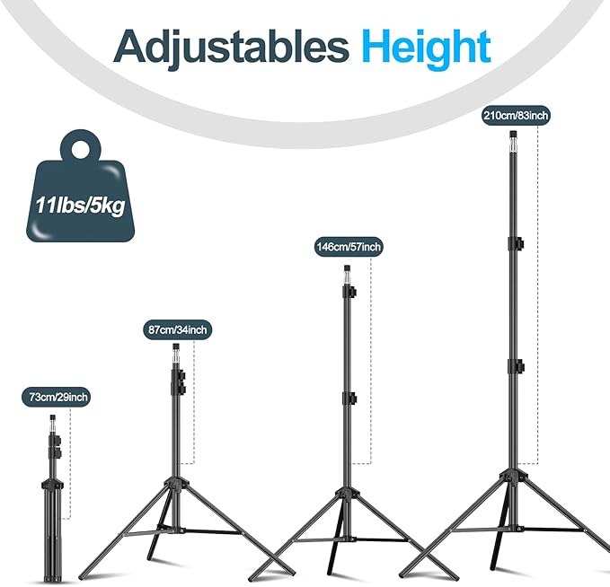 EMART 7 Ft Light Stand for Photography, Portable Photo Video Lighting Tripod with Carry Case for