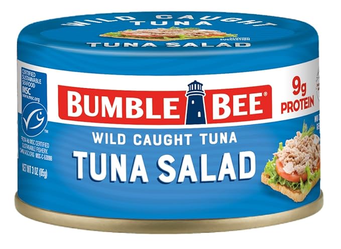 Bumble Bee Snackers - Tuna Salad, 3 oz Easy Open Can - 9g Protein per Serving - Wild Caught