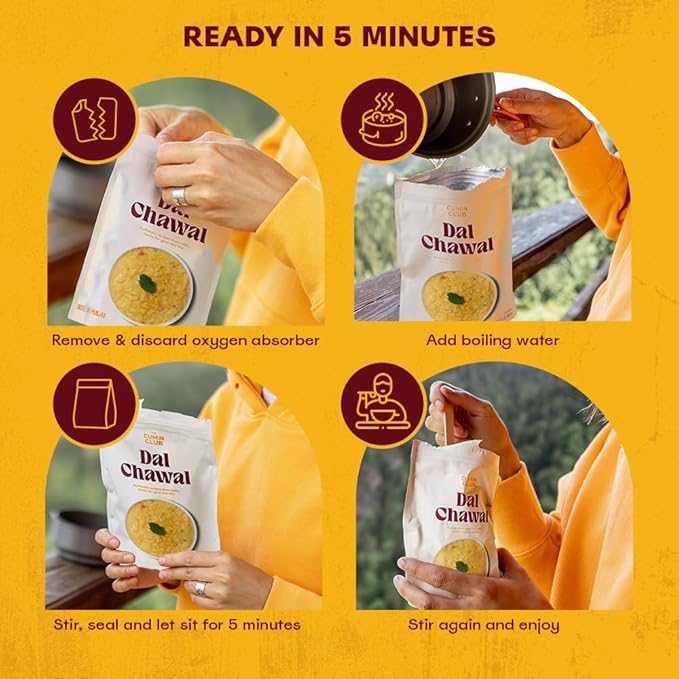 Cumin Club Indian Meals | Freeze Dried Backpacking & Camping Food | Gluten Free | High Protein | 2