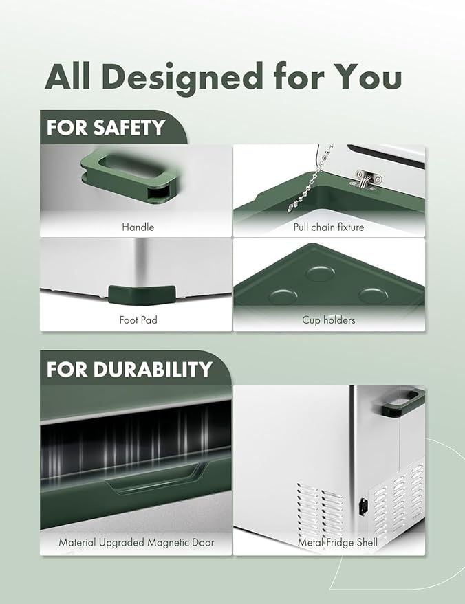 A-Premium 12 Volt Refrigerator 47QT/44.7L Portable Car Fridge Cooler (w/ ABS777 Cover), -4°F~68°F