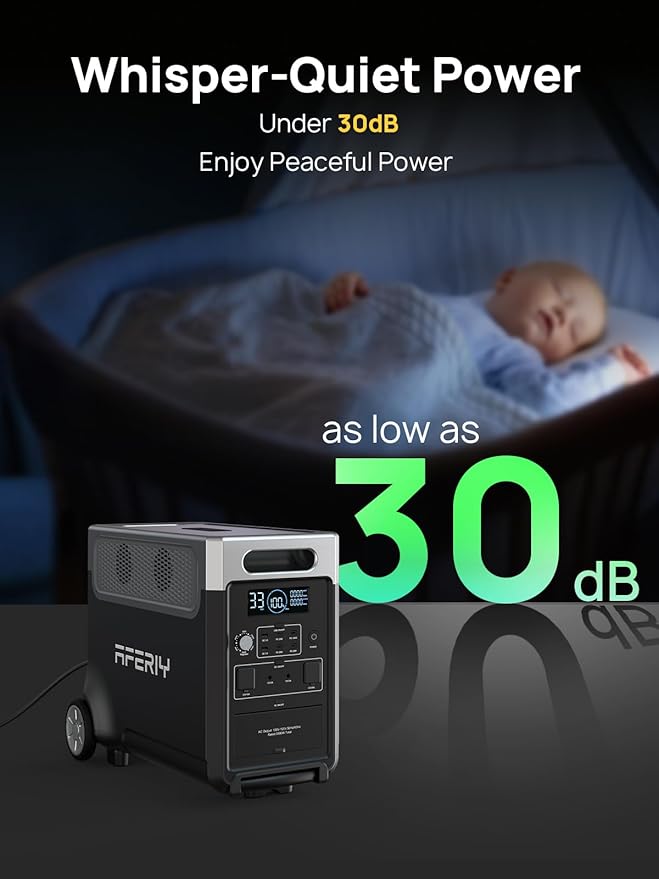 AFERIY 11520Wh Portable Power Station,P310 with 2 Extra Battery,120V 3600W Expandable Capacity