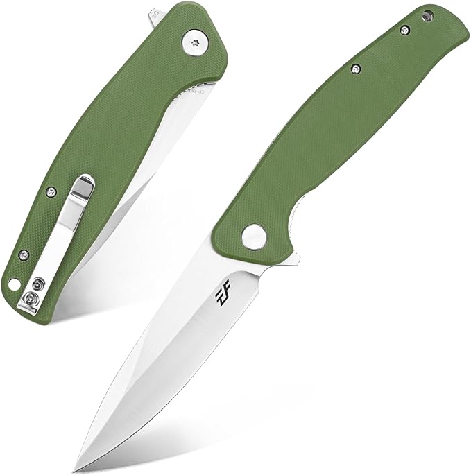 Eafengrow EF240 Folding Knife D2 Steel Blade G10 Handle EDC Tool Pocket Knives for Outdoor Working