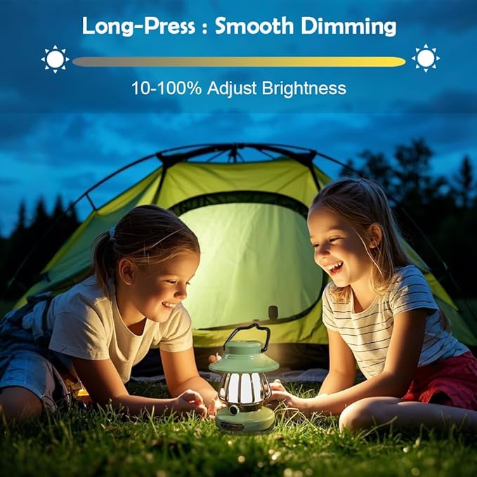 Camping Lantern for Kid Toddler Flashlight with Soft Light & Eye Protection Indoor Outdoor Hanging