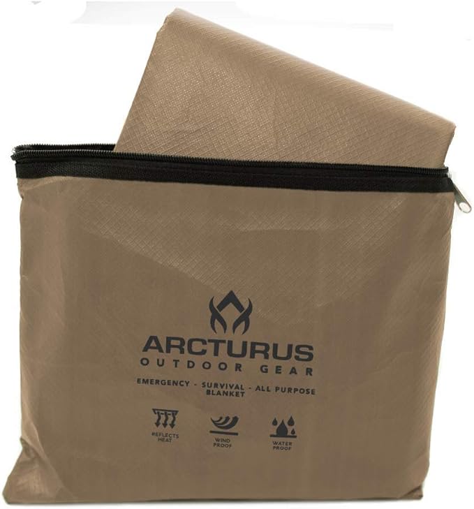 Arcturus Insulated Tarp, Reusable Heavy Duty Thermal Survival Blanket ??60x82in, Reflects 90% Body