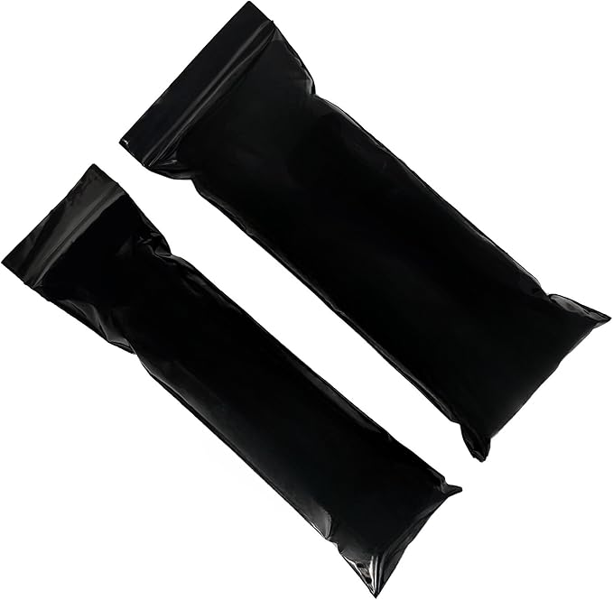 PABCK 100 Pieces Black Reclosable Zip Bags 5.1mil Thickness Poly Plastic Packaging Resealable