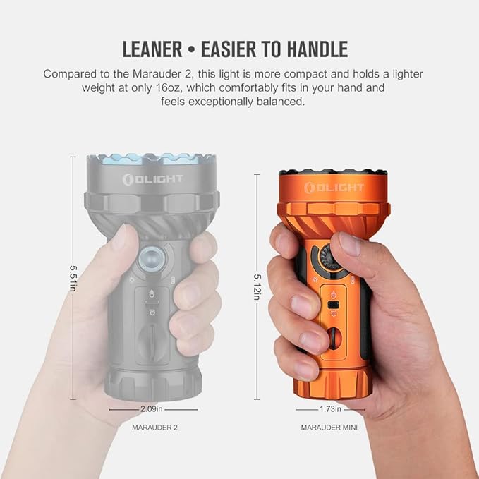 OLIGHT Marauder Mini 7,000 Lumens Bright Flashlight with 600 Meters Beam Distance, Powerful RGB