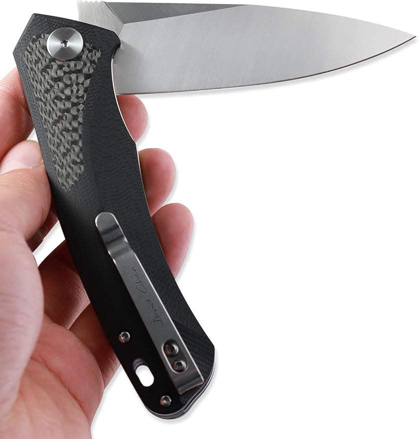 Petrified fish PF838CS 3.74" D2 steel flipper folding knives outdoor pocket knife G10+Carbon fiber