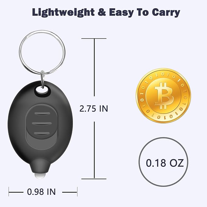 Mini LED Keychain Flashlight, Ultra Bright Micro Pocket Light, Small White Light Keychain