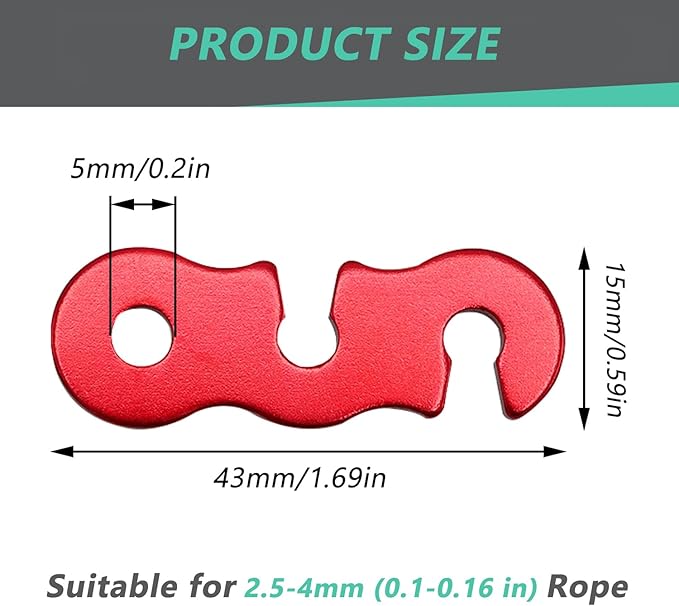 30Pcs Guyline Tensioner Aluminum Alloy Guy Line Cord Adjusters Tent Rope Tensioners Paracord
