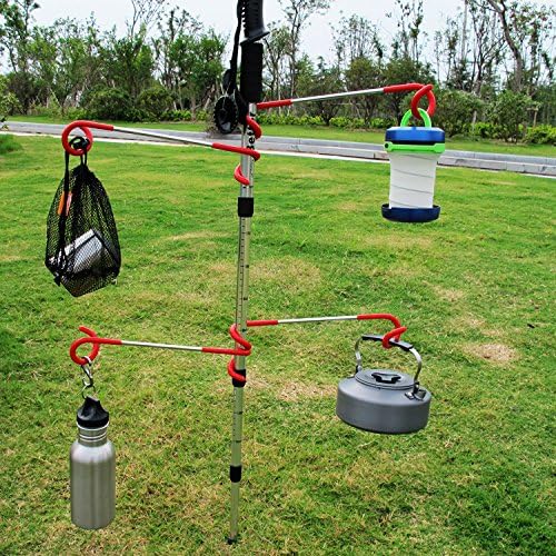 Z metnal Icasa Camping Hook Hanger, 2 Set of Multi-Purpose Camping Light/Lamp Hook, Outdoor