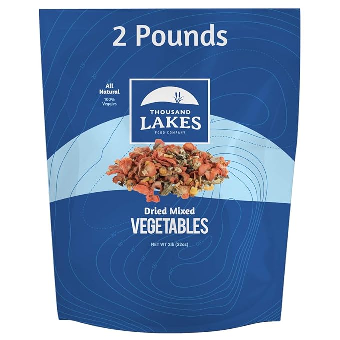 Thousand Lakes Dried Mixed Vegetables Select Soup Blend - Bulk - 2 pounds | 100% Veggies | No Added