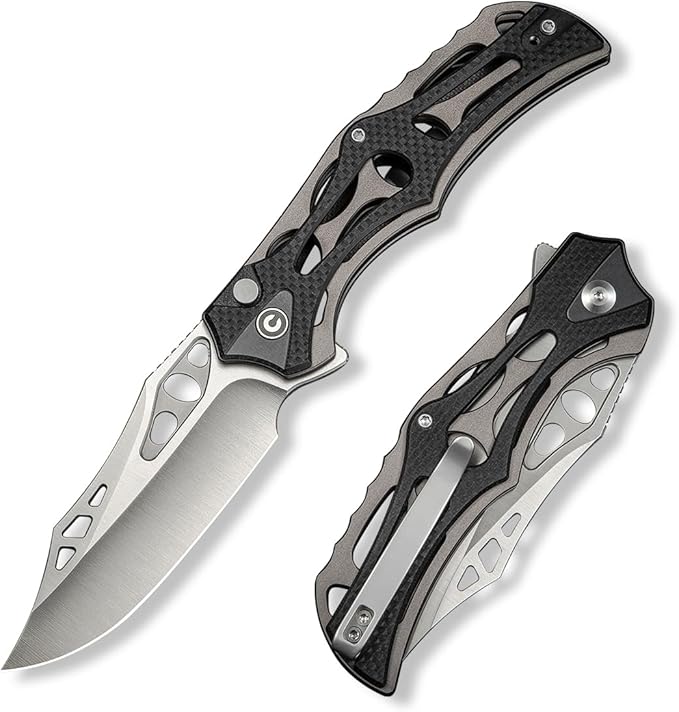 CIVIVI Pocket Knife for Men, Biophase Flipper Tactical Folding Knife, 3.48" Nitro-V Blade Aluminum