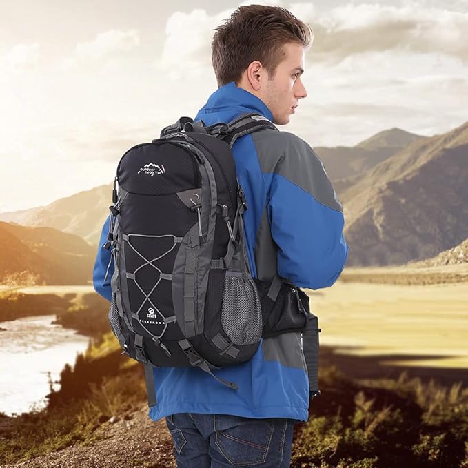 INOXTO lightweight Hiking Backpack 35L/40L Hiking Daypack with Waterproof Rain Cover for Travel