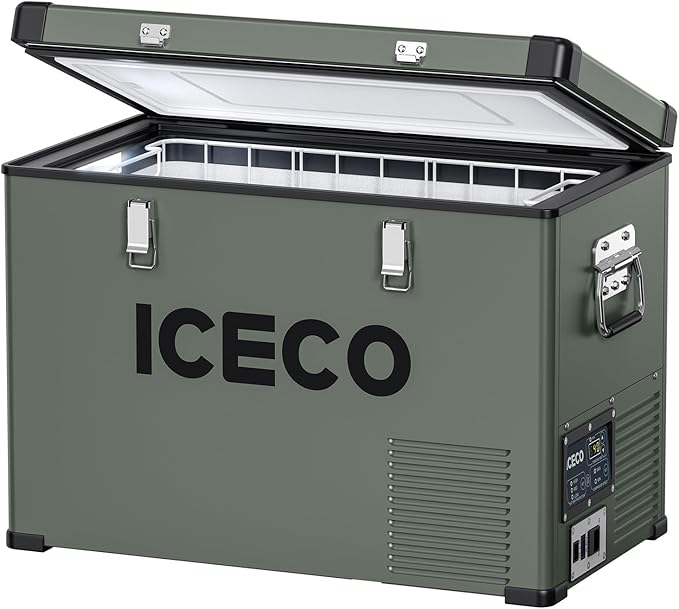 ICECO VL45 Portable Refrigerator with SECOP Compressor, 45 Liters Platinum Compact Refrigerator, DC