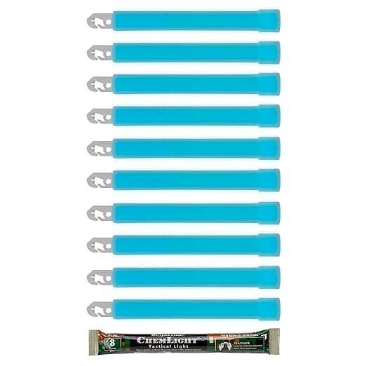 Cyalume ChemLight Light Stick, Military Grade, 8 Hours Duration, 6 Inches, 10 Pack